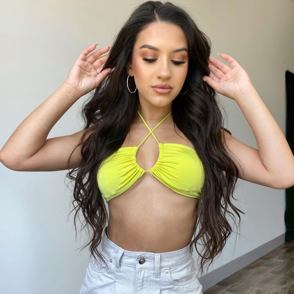 Yellow Bandeau Top- NWOT